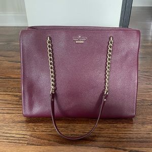 Kate Spade Maroon Tote Bag